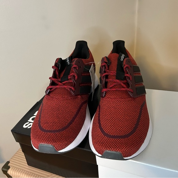 Adidas Men's Maroon Red Black Sneakers EnergyFalcon Running Shoes New 10.5 - Picture 3 of 14